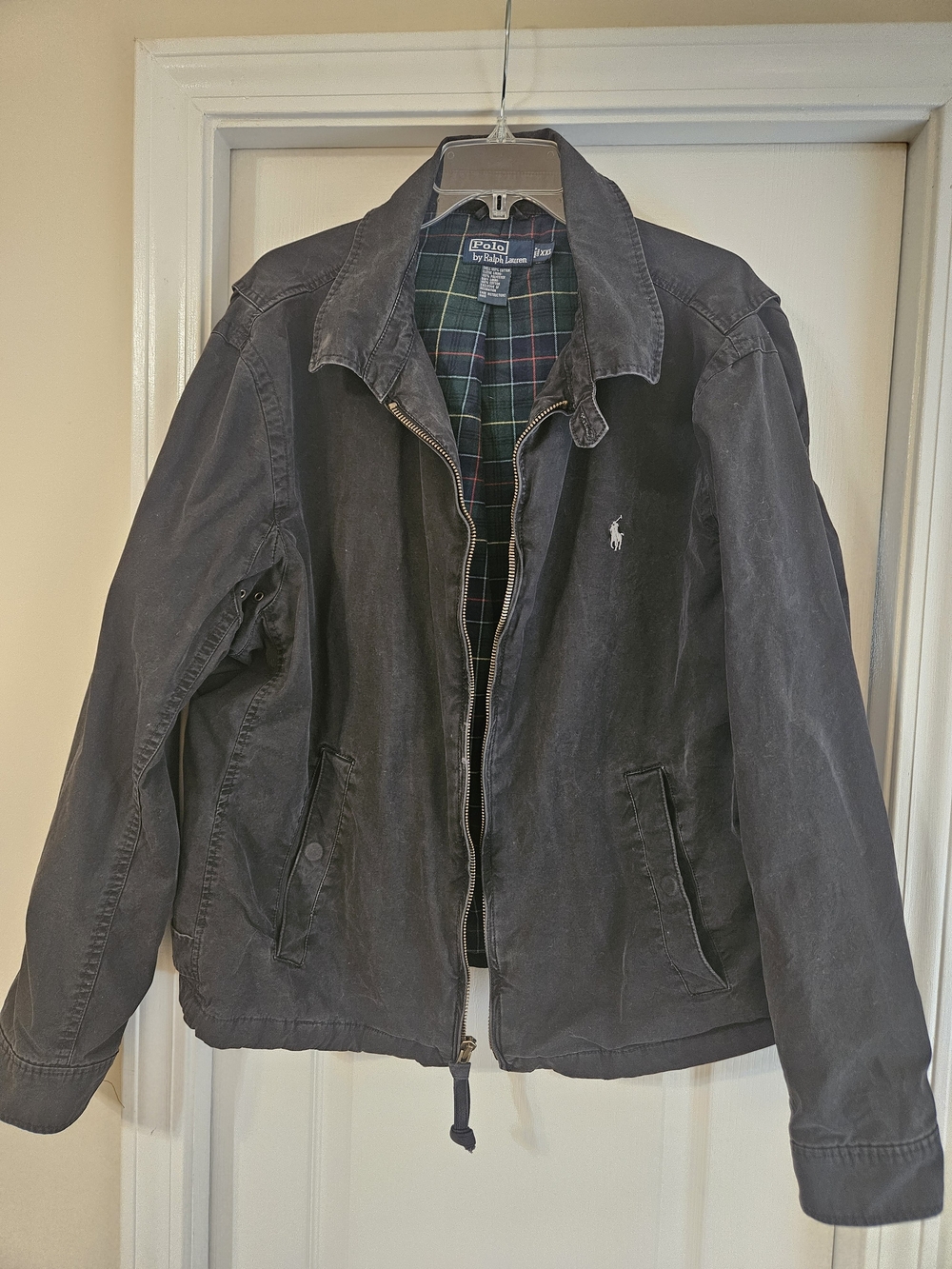 Vintage Polo by Ralph Lauren Men's Black Lightweight Harrington Jacket